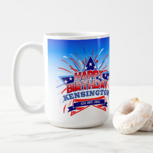 Mug Né le 4 juillet Joyeux anniversaire