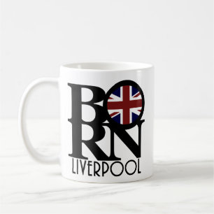 Mug NÉ Liverpool Angleterre (drapeau britannique) 11oz