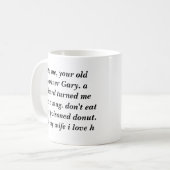 Mug Ne mangez pas ce beignet dans la photo de produit, (Devant gauche)