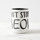 Mug Ne m'arrêtez pas de citer une citation noire de la (Centre)