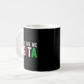Mug Ne me donne pas l'agita Citation drôle italo-améri (Devant gauche)