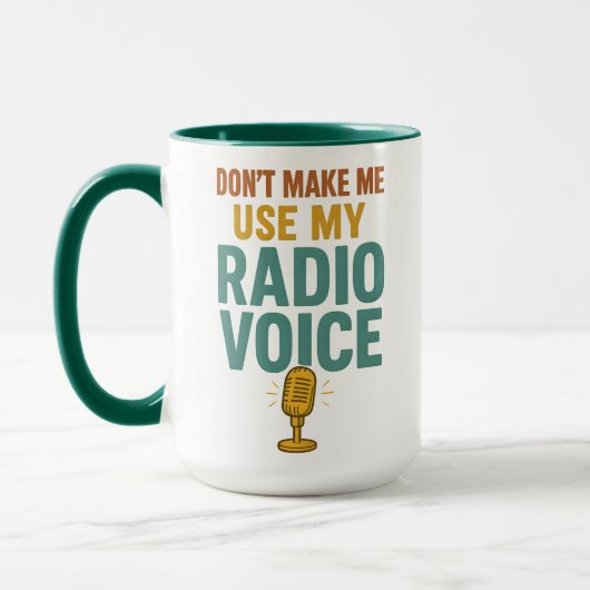 Mug Ne me faites pas utiliser ma voix de radio Drôle a (Gauche)