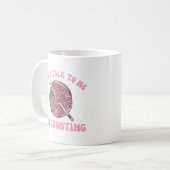 Mug Ne me parlez pas, je compte des fils à crocheter d (Devant gauche)