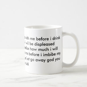 Mug Ne me parlez pas jusqu'à ce que j'aie pris le caf