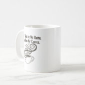 Mug Ne me parlez pas tant que je n’ai pas mangé ma tas (Devant gauche)