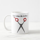 Mug Ne m'incitez pas à vous couper (les ciseaux rouges (Gauche)