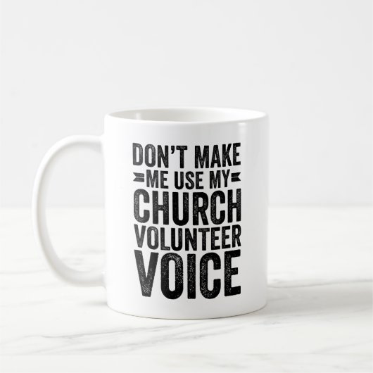 Mug Ne m'oblige pas à utiliser ma voix bénévole de l'É (Gauche)