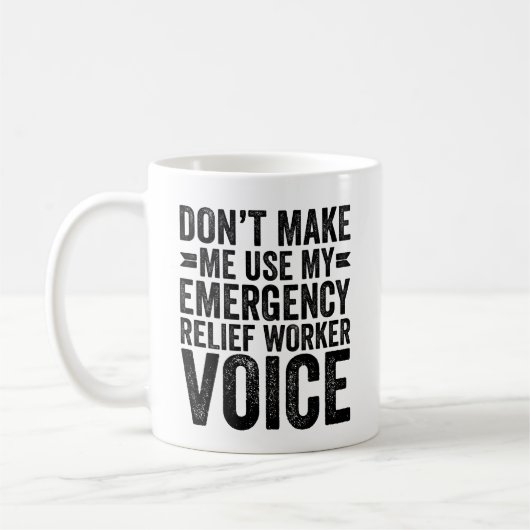Mug Ne m'oblige pas à utiliser ma voix d'agent de seco (Gauche)