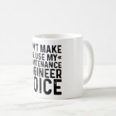 Mug Ne m'oblige pas à utiliser ma voix d'ingénieur de (Devant droit)