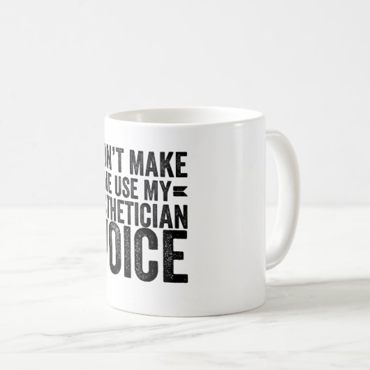 Mug Ne m'oblige pas à utiliser ma voix Esthétique (Devant droit)
