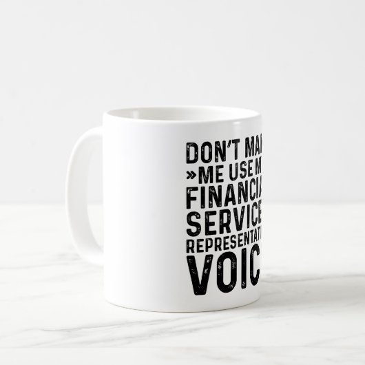 Mug Ne m'oblige pas à utiliser ma voix Rep Services Fi (Devant gauche)