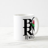 Mug NÉ Newport Wales 11oz (Devant droit)