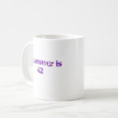 Mug Ne paniquent pas, la réponse est 42 (Devant gauche)