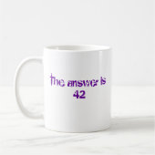 Mug Ne paniquent pas, la réponse est 42 (Gauche)