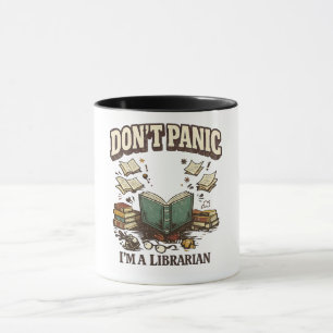 Mug Ne Paniquez Pas Je Suis Bibliothécaire Conception