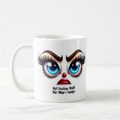 Mug Ne parlant pas, yeux fabuleux visage drôle (Gauche)