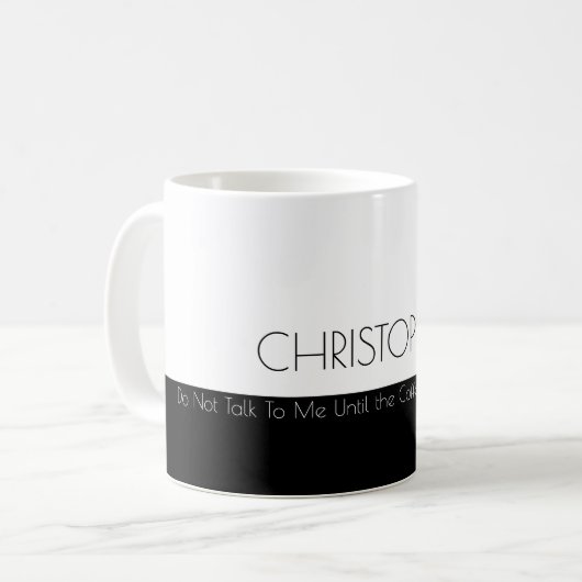 Mug Ne parlez pas jusqu'à ce que la ligne inférieure s (Devant gauche)