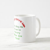 Mug Ne pas abandonner (Devant droit)
