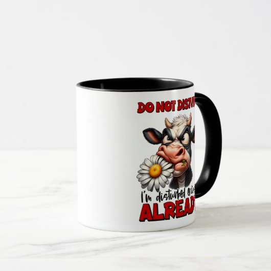 Mug Ne pas déranger la vache (Devant droit)