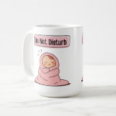 Mug Ne pas déranger - mignon comique Doodé d'humeur (Devant gauche)