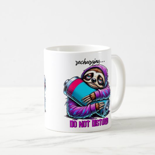Mug Ne pas déranger pendant la recharge (Devant droit)