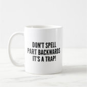 Mug Ne pas épeler Part à l'envers (Gauche)