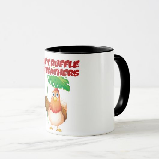 Mug Ne pas frotter mes plumes (Devant droit)