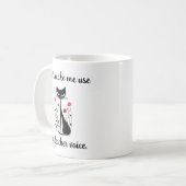 Mug Ne pas me faire utiliser mon chat vocal enseignant (Devant gauche)