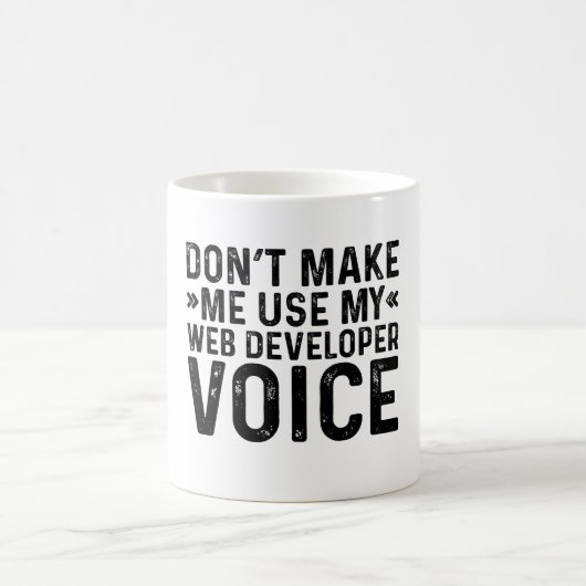 Mug Ne pas me forcer à utiliser ma voix de développeur (Centre)