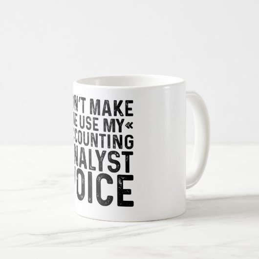 Mug Ne pas m'obliger à utiliser ma voix d'analyste com (Devant droit)