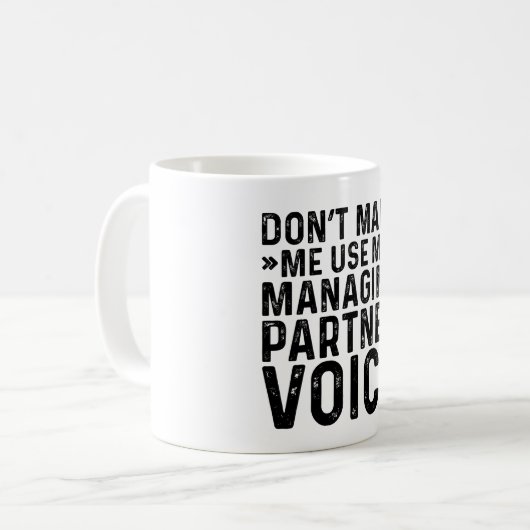 Mug Ne pas m'obliger à utiliser ma voix de partenaire (Devant gauche)
