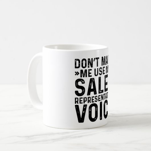 Mug Ne pas m'obliger à utiliser ma voix de représentan (Devant gauche)