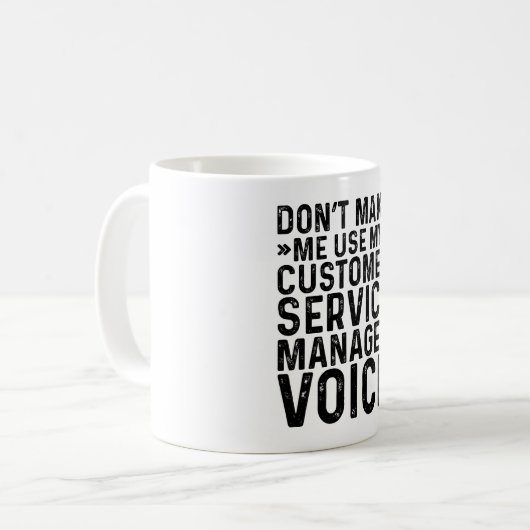 Mug Ne pas m'obliger à utiliser ma voix du Gestionnair (Devant gauche)