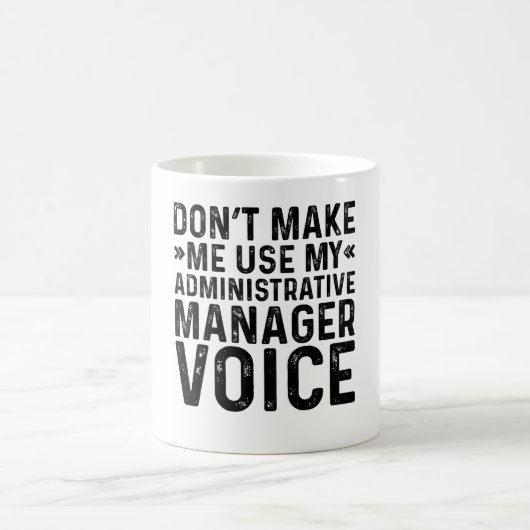 Mug Ne pas m'obliger à utiliser ma voix du gestionnair (Centre)