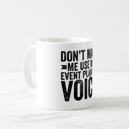 Mug Ne pas m'obliger à utiliser ma voix du planificate (Devant gauche)