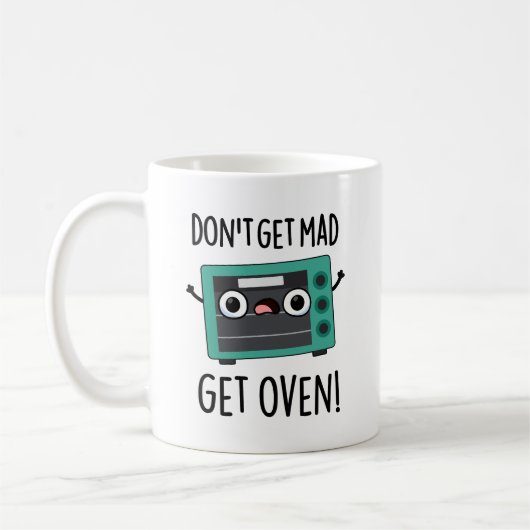 Mug Ne pas obtenir Mad Obtenir Four Drôle Pun Phrase F (Gauche)