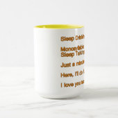 Mug Ne Pas Parler Encore Sleepy Drôle Citations Humour (Centre)