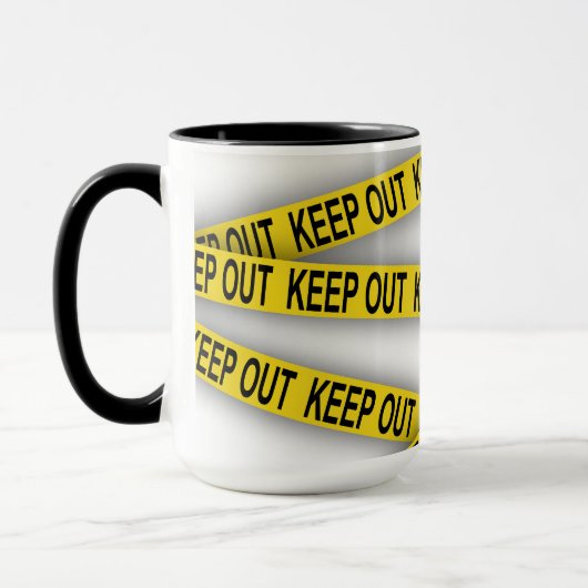 Mug Ne pas rester à l'écart ne pas traverser la bande (Gauche)