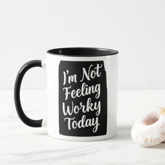 Mug Ne pas se sentir très efficace Aujourd'hui blague  (Avec donut)