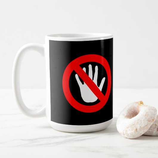 Mug Ne pas toucher le signe (Avec donut)