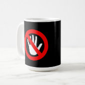 Mug Ne pas toucher le signe (Devant gauche)