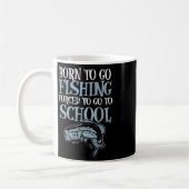 Mug Né Pêche Forcée À L'École Drôle B Pêcheur De Poiss (Gauche)