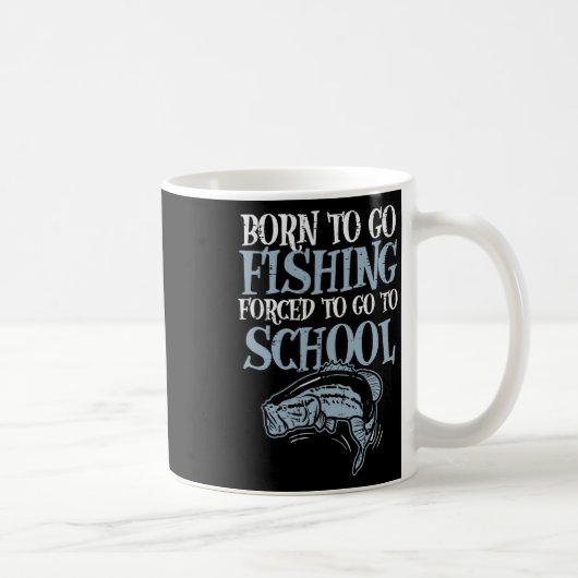 Mug Né Pêche Forcée À L'École Drôle B Pêcheur De Poiss (Droite)