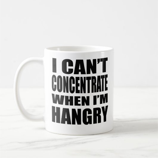 Mug Ne peut pas se concentrer quand Hangry (Gauche)