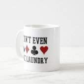 Mug Ne Plier même pas Lave-linge Funny Cartes Poker Jo (Devant gauche)