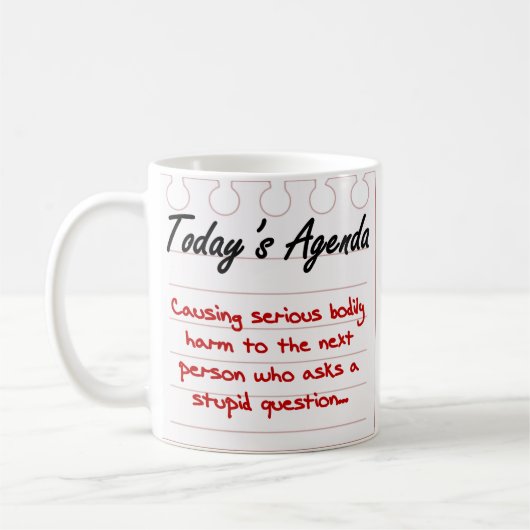 Mug Ne posez pas les questions stupides (Gauche)