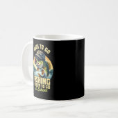 Mug Né pour aller pêcher à l'école forcée drôle (Devant gauche)