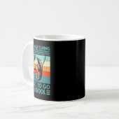 Mug Né Pour Aller Pêcher École Forcée (Devant gauche)