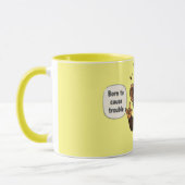 Mug Né pour causer des problèmes | Café sarcastique dr (Gauche)