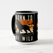 Mug Né pour être animal Lion sauvage (Devant gauche)